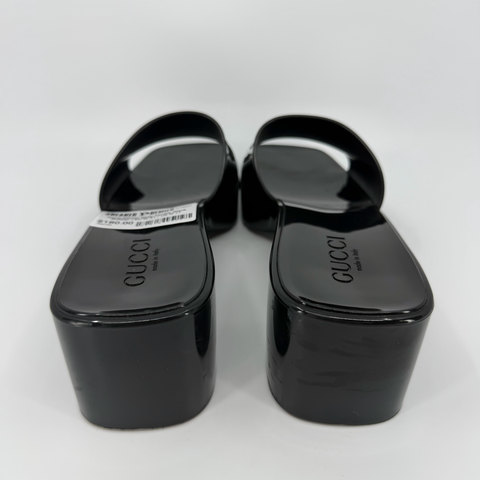 Gucci 60mm Slide Sandal 'Black Rubber' | EU W 41 / US W 11