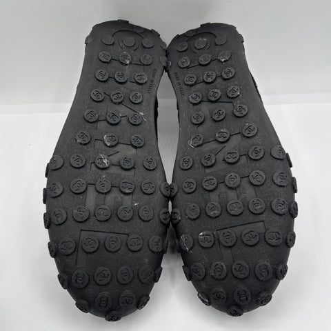 Chanel Fabric Calfskin Suede CC Sneaker 'Black White Grey' | EU M 41.5 / US M 8.5