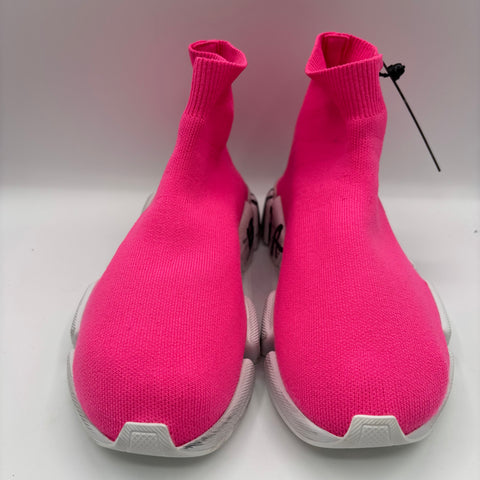Balenciaga Speed 2.0 Graffiti Recycled Knit 'Fluo Pink' | EU W 38 / US W 8