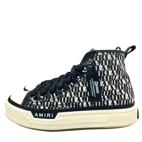 Amiri Court High 'All Over Logo Black White' | EU M 43 / US M 10