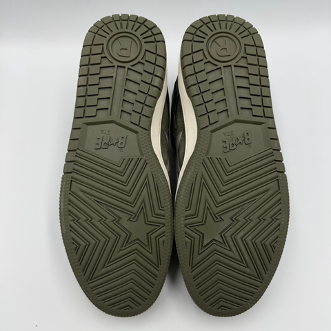 A  Bathing Ape Bape SK8 Sta ` Navy Khaki Grey' | US M 10