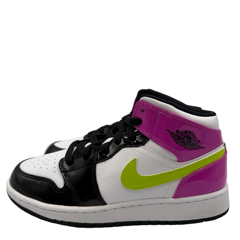 Jordan 1 Mid GS `White Black Cyber Pink (2020)` | GS 4Y