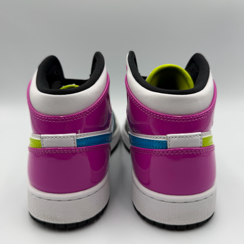 Jordan 1 Mid GS `White Black Cyber Pink (2020)` | GS 4Y