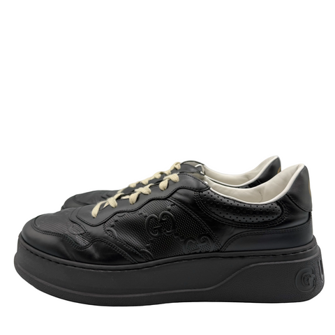 Gucci GG Embossed `Black Leather` | EU 45 / US M 12