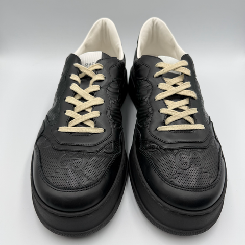 Gucci GG Embossed `Black Leather` | EU 45 / US M 12