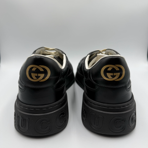 Gucci GG Embossed `Black Leather` | EU 45 / US M 12