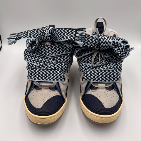 Lanvin Leather Curb `Grey Navy` | EU 41 / US M 8