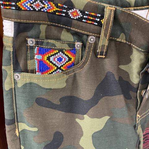 Coût De La Liberté Flare Patchwork Jeans | US M 30