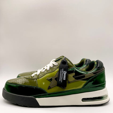 A Bathung Ape Bape Road Sta 'Patent Leather Green (2022)' | US M 12