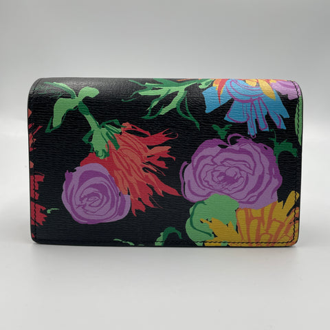 Gucci x Ken Scott Dionysus Black Pink 'Jenny Flower Multicolor' Leather Shoulder Handbag | Mini