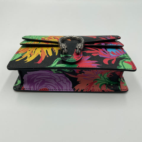 Gucci x Ken Scott Dionysus Black Pink 'Jenny Flower Multicolor' Leather Shoulder Handbag | Mini
