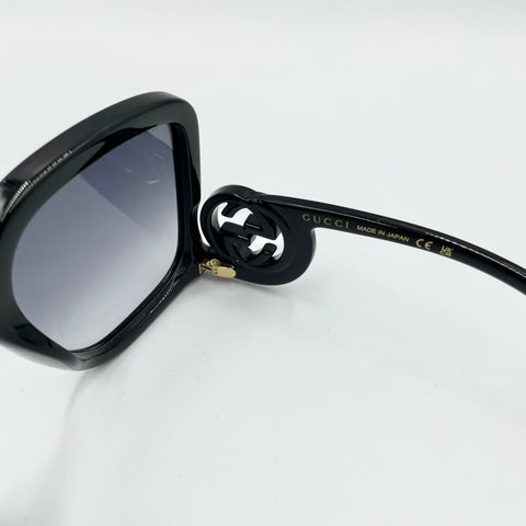 Gucci Reverse Square Sunglasses Logo 'Black' | OS