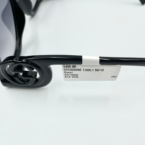 Gucci Reverse Square Sunglasses Logo 'Black' | OS