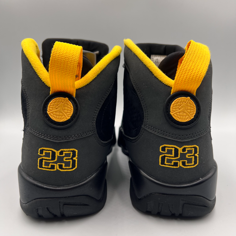 Jordan 9 Retro `Dark Charcoal University Gold (2021)` | US M 8.5
