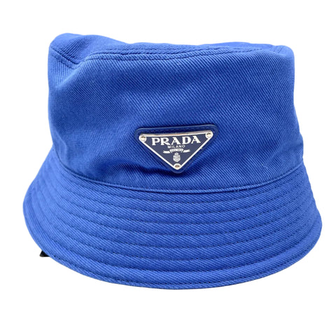 Prada Cotton Canvas Bucket Hat 'Royal Blue' | MED