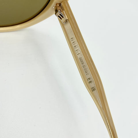Gucci 54MM Round Acetate Full Rim Sunglasses 'Yellow/Cream/Gold' | 54/22/140 OS