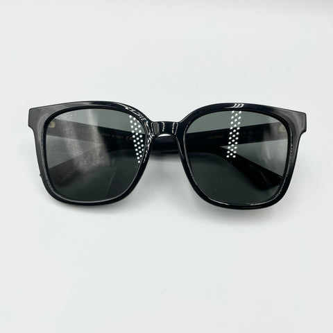 Gucci Polarized Rectangle 56MM Sunglasses 'Black / Gold Hardware' | OS