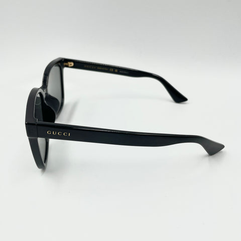 Gucci Polarized Rectangle 56MM Sunglasses 'Black / Gold Hardware' | OS