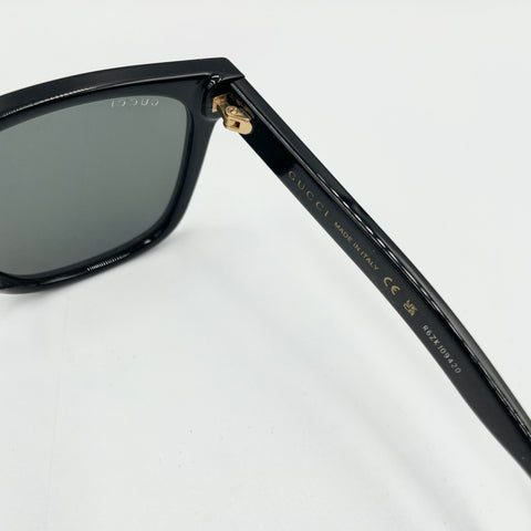 Gucci Polarized Rectangle 56MM Sunglasses 'Black / Gold Hardware' | OS