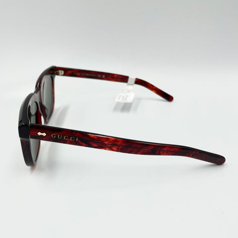 Gucci Havana Sunglasses Rivetto Shades 'Red Brown Resin 002' | OS