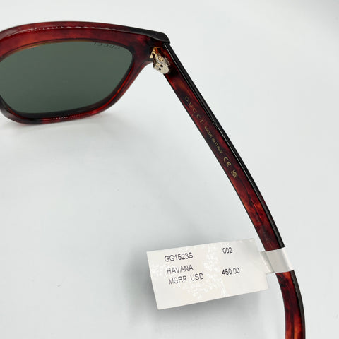 Gucci Havana Sunglasses Rivetto Shades 'Red Brown Resin 002' | OS