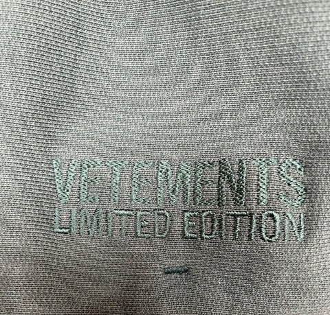 Vetements Hoodie 'Green logo Label' | US M Large (LG)