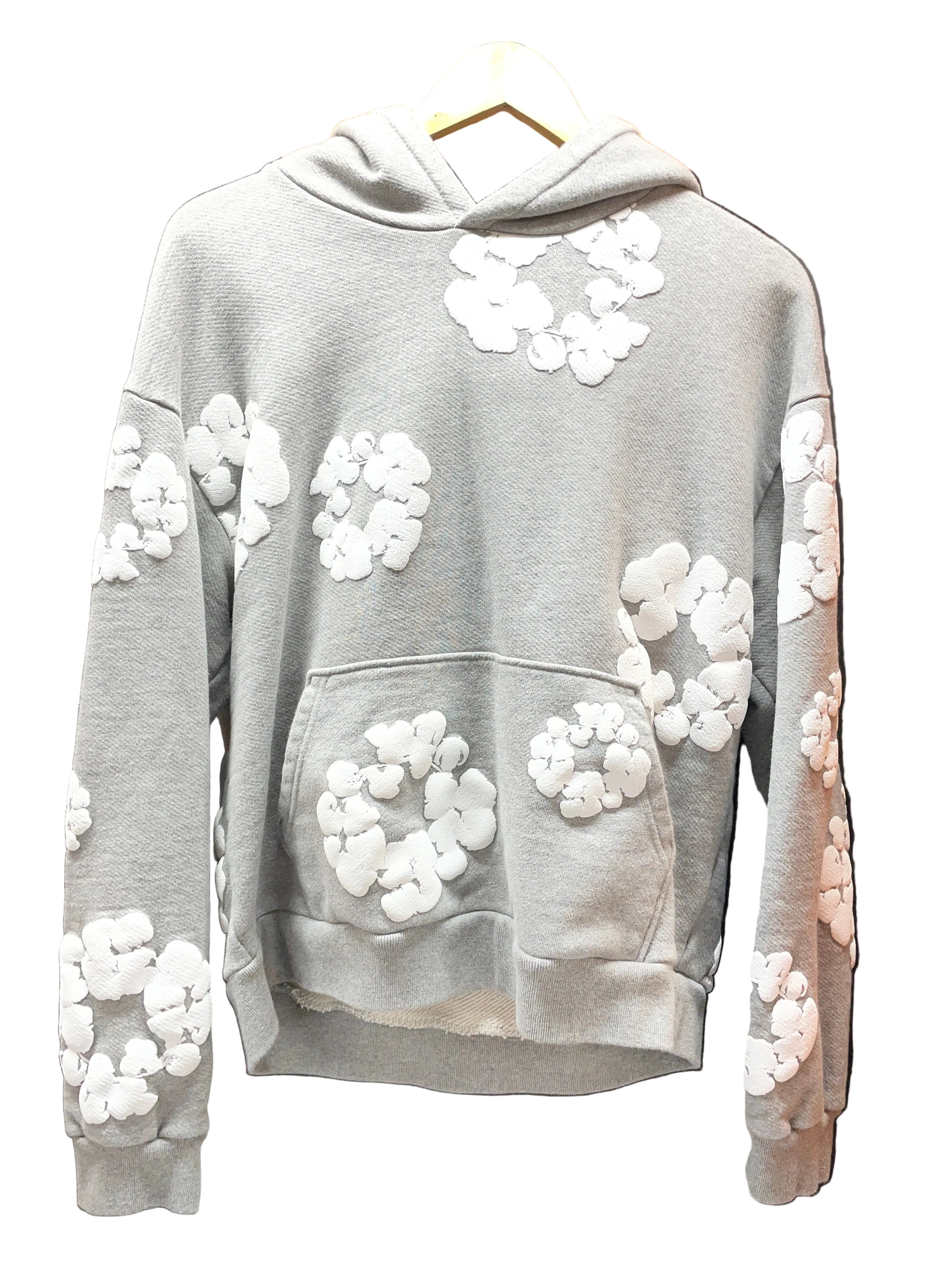Denim Tears Cotton Wreath Hoodie Sweatshirt 'Grey' | US XL