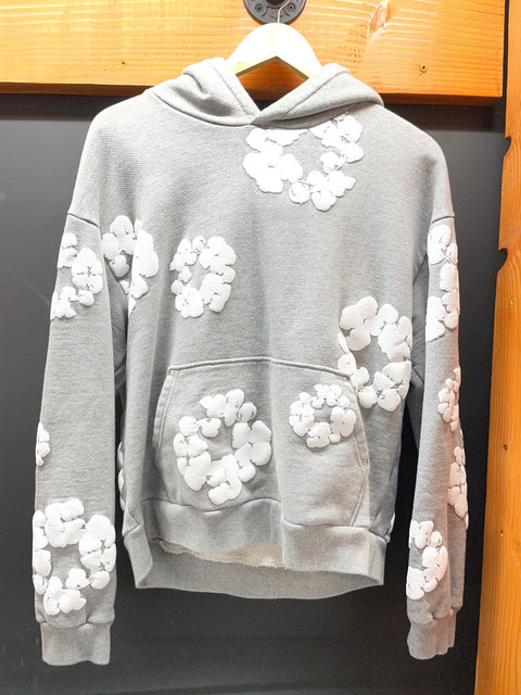 Denim Tears Cotton Wreath Hoodie Sweatshirt 'Grey' | US XL