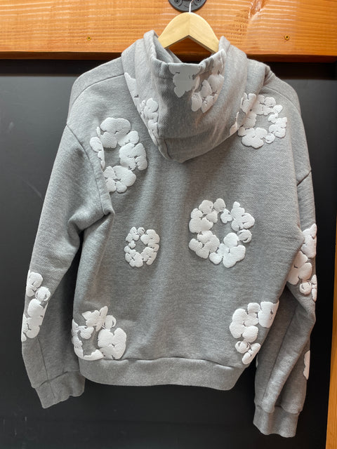 Denim Tears Cotton Wreath Hoodie Sweatshirt 'Grey' | US XL