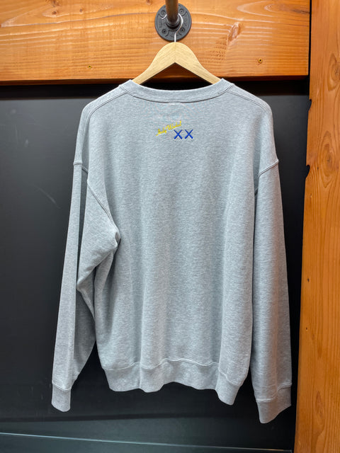 Uniqlo KAWS x Andy Warhol Crewneck Sweatshirt 'Peel Here Gray' | US LG