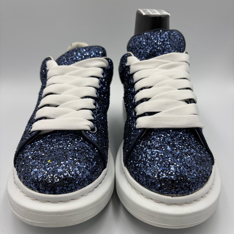 Alexander McQueen Oversized Women`s 'Blue Glitter' | EU 38.5 / US M 7
