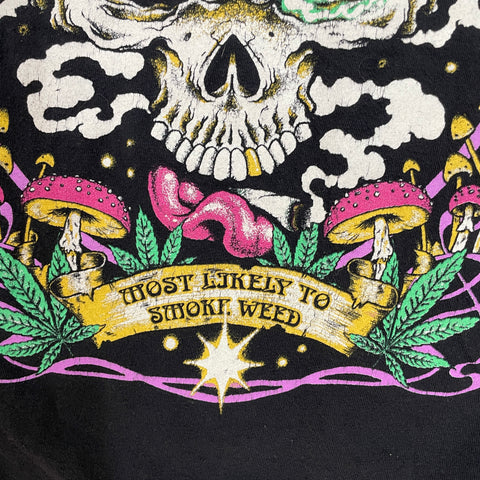 Comfort Colors Earth Gang 2022 Tour Graphic Tee Shirt 'Most Likely to Smoke Weed' | US XL