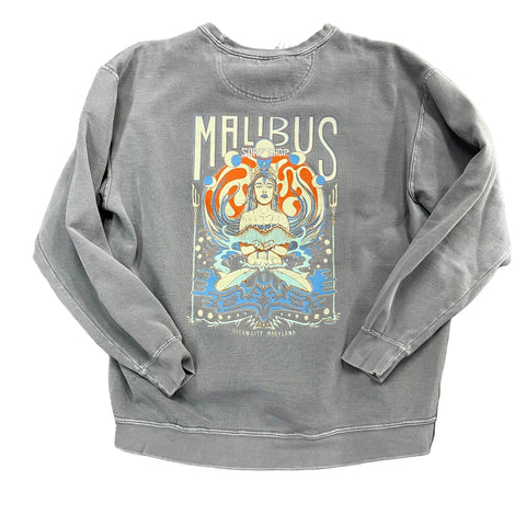Vintage Comfort Colors Malibu's Surf Shop Sweatshirt 'Gray' | US XL