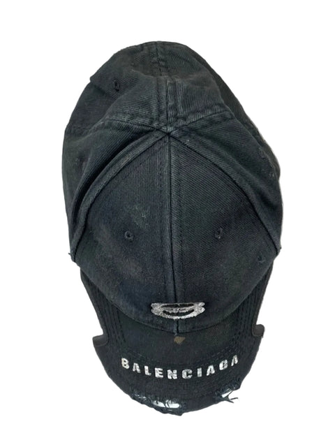 Balenciaga Distressed Notch Cap 'Black (Women)' | US One Size