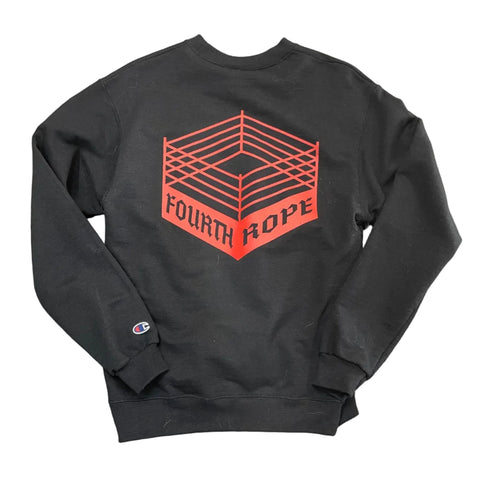 4th Rope Westside Gunn WGXR Champion Crewneck Sweatshirt 'Legion of Doom Black' | US MEN M