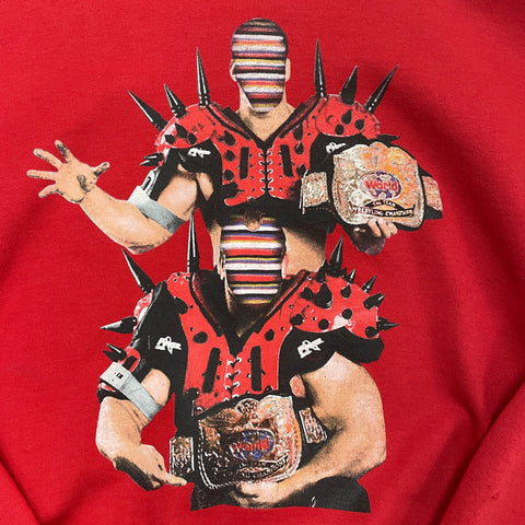 4th Rope Westside Gunn WGXR Champion Crewneck Sweatshirt 'Legion of Doom Red' | US MEN LG