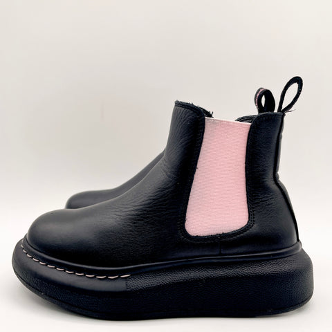 Alexander McQueen Hybrid Chelsea Boots 'Black Pink (PS)' EU 29 / US 12Y