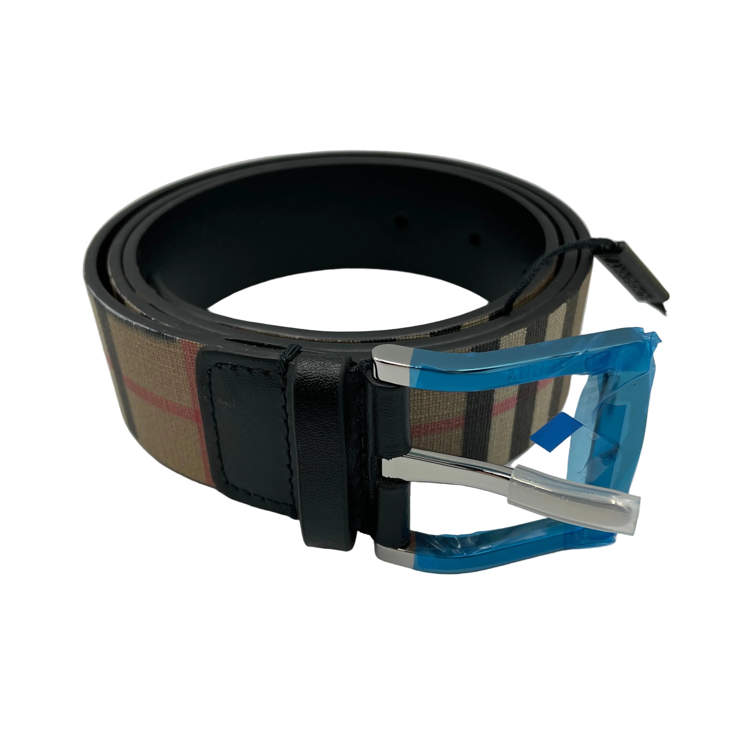 Burberry Men's Check Pin Belt 'Archive Beige' | 40