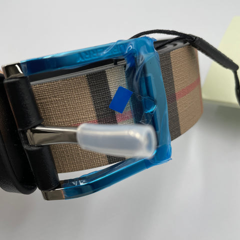 Burberry Men's Check Pin Belt 'Archive Beige' | 42"