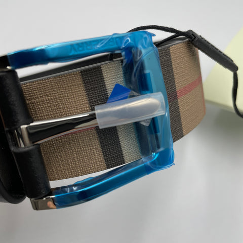 Burberry Men's Check Pin Belt 'Archive Beige' | 42"