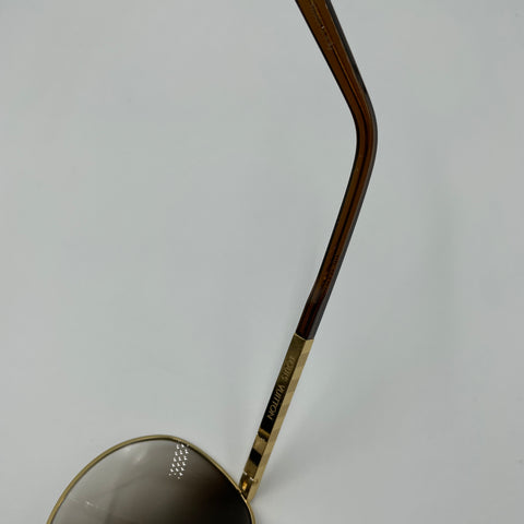 Louis Vuitton LV Pilot Monogram Aviator Sunglasses 'Gold Hardware' | US M One Size