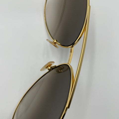 Louis Vuitton LV Pilot Monogram Aviator Sunglasses 'Gold Hardware' | US M One Size