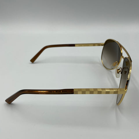 Louis Vuitton LV Pilot Monogram Aviator Sunglasses 'Gold Hardware' | US M One Size