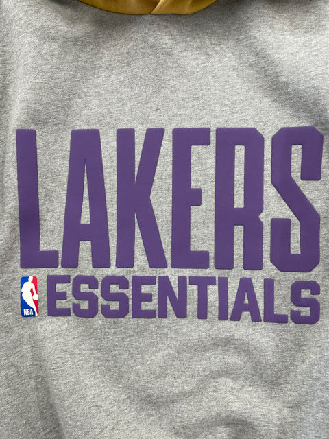 Fear of God Essentials Lakers Hoodie 'Concrete Heather Canyon' | US XL