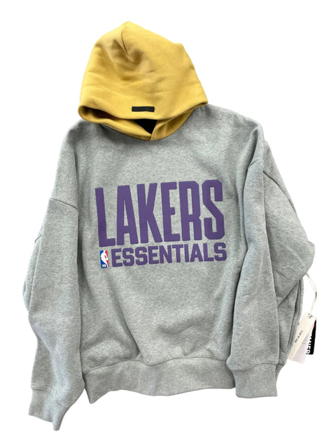 Fear of God Essentials Lakers Hoodie 'Concrete Heather Canyon' | US XL