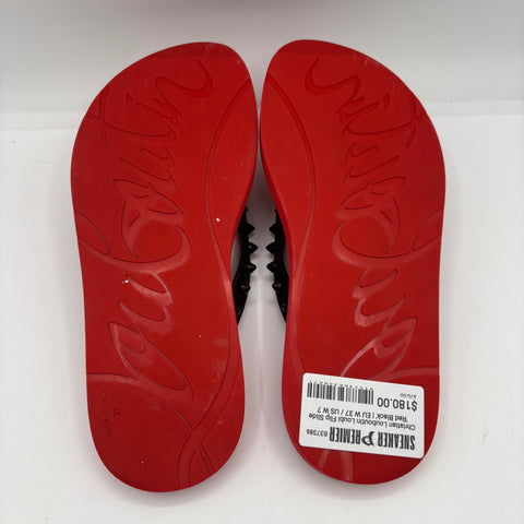 Christian Louboutin Loubi Flip Slide 'Red Black' | EU W 37 / US W 7