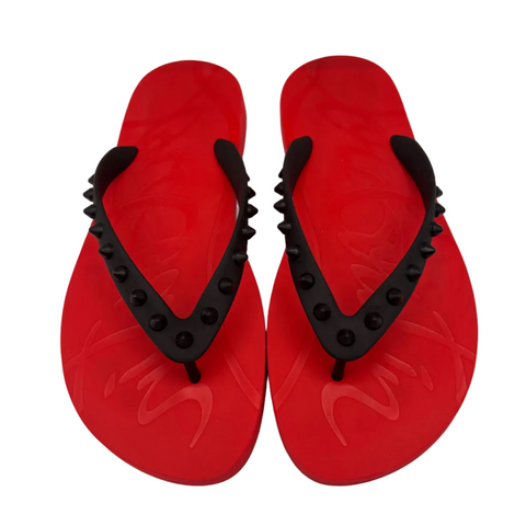 Christian Louboutin Loubi Flip Slide 'Red Black' | EU W 37 / US W 7