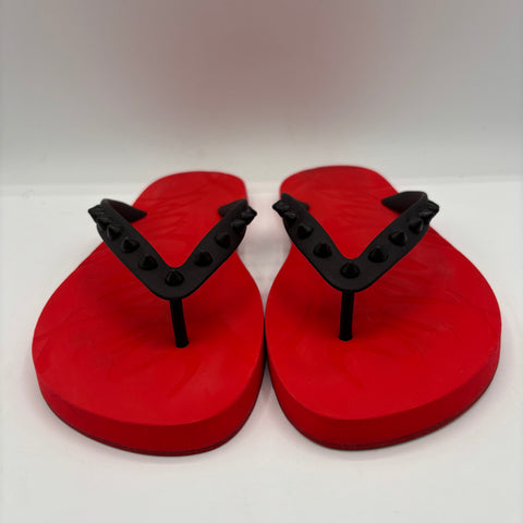 Christian Louboutin Loubi Flip Slide 'Red Black' | EU W 37 / US W 7