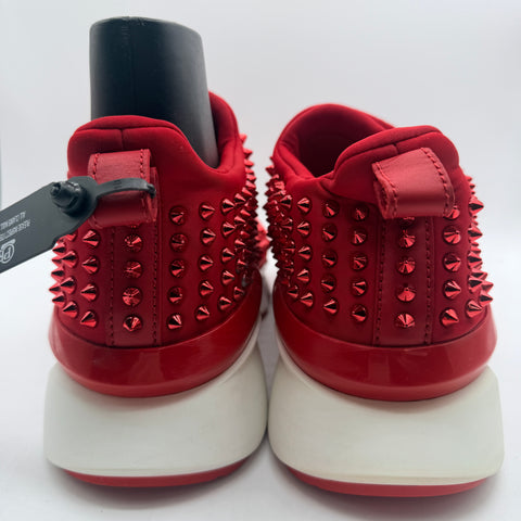 Christian Louboutin Spike Sock Flat Neoprene 'Red' | US M 10