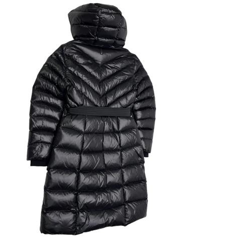 MACKAGE Coralia Down Coat with Hood and Sash Belt 'Black (Women)' | US (Medium)